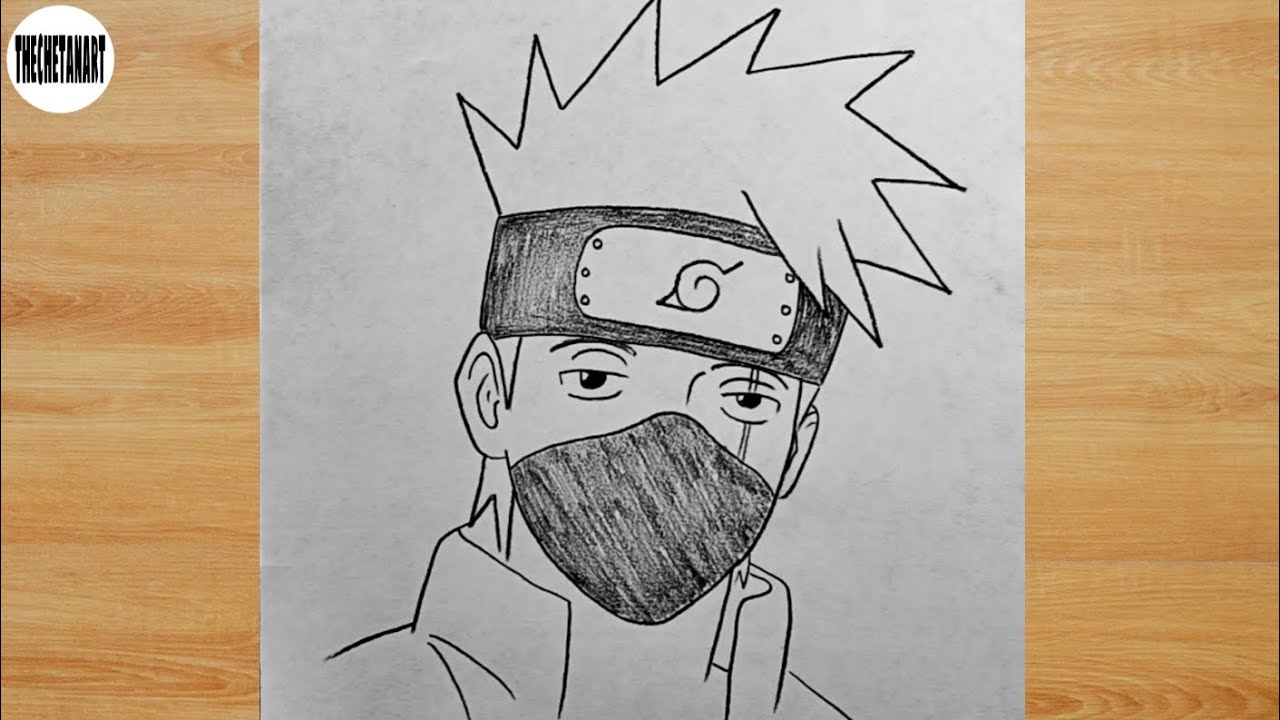 How to Draw Kakashi Hatake Step by Step | Naruto Anime Drawing Tutorial