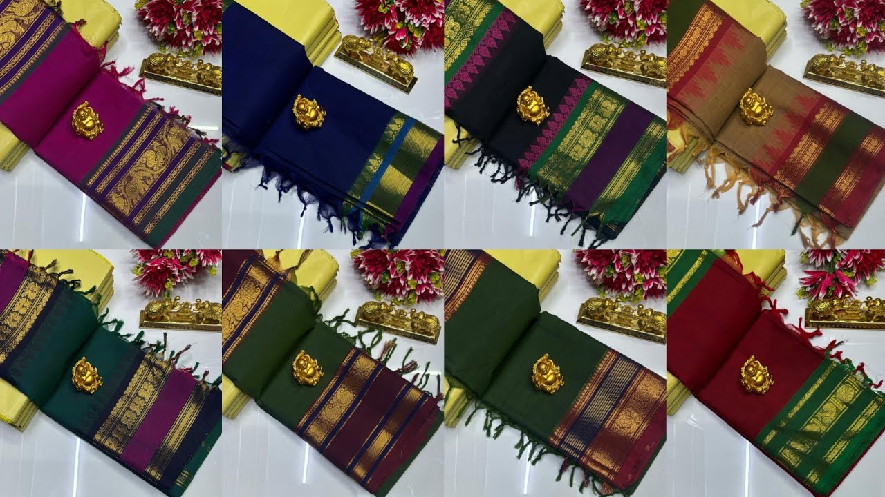 *Chettinad Cotton special  kanchi cotton sarees ❣️ Whatsapp:8608713668 #saree #cottonsarees #silk 