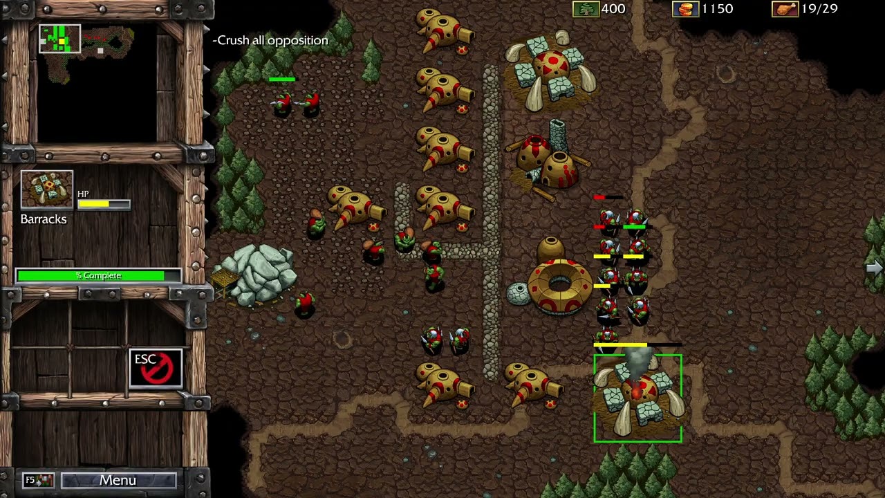 Warcraft 1 Remastered - Orc - 2: The Borderlands (Insane mod)