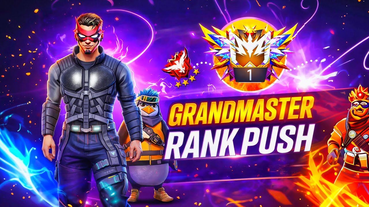 Free Fire Live - Heroic GrandMaster Push 🏆💥