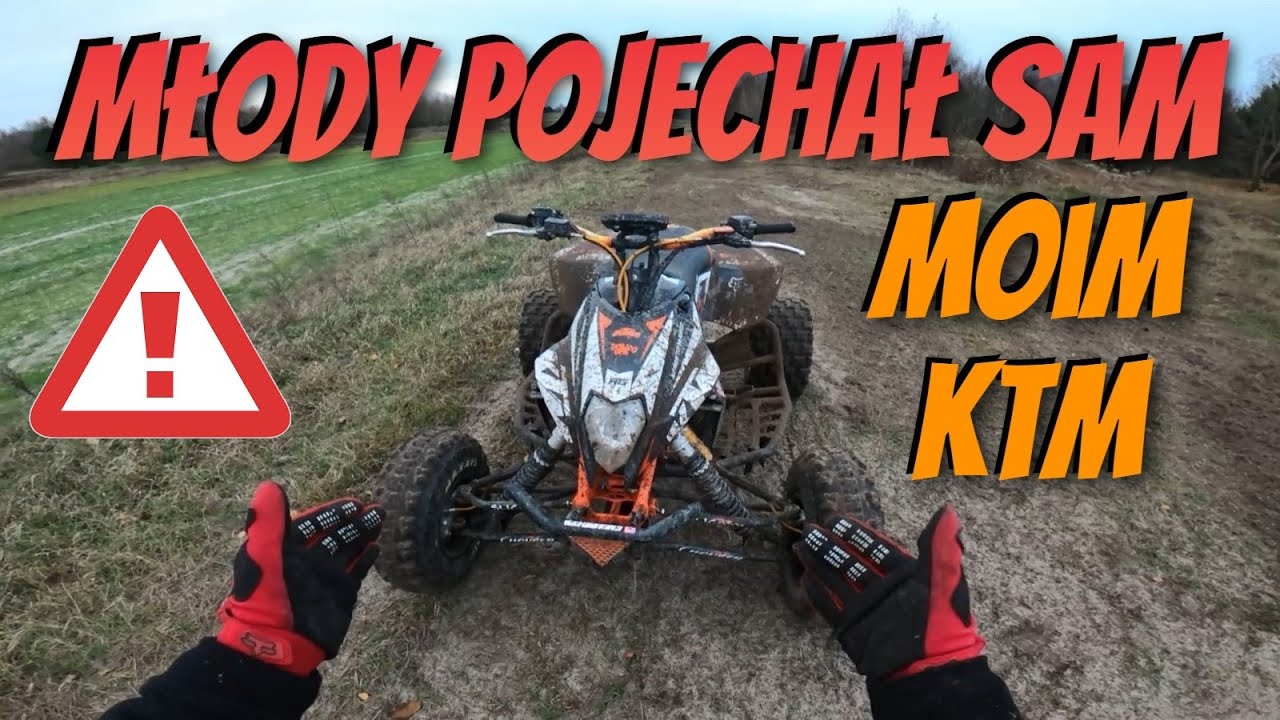 Młody tak stestował quada, że aż go szkoda, ale chociaż dał dobrą recenzje - Quad KTM Enduro Opa