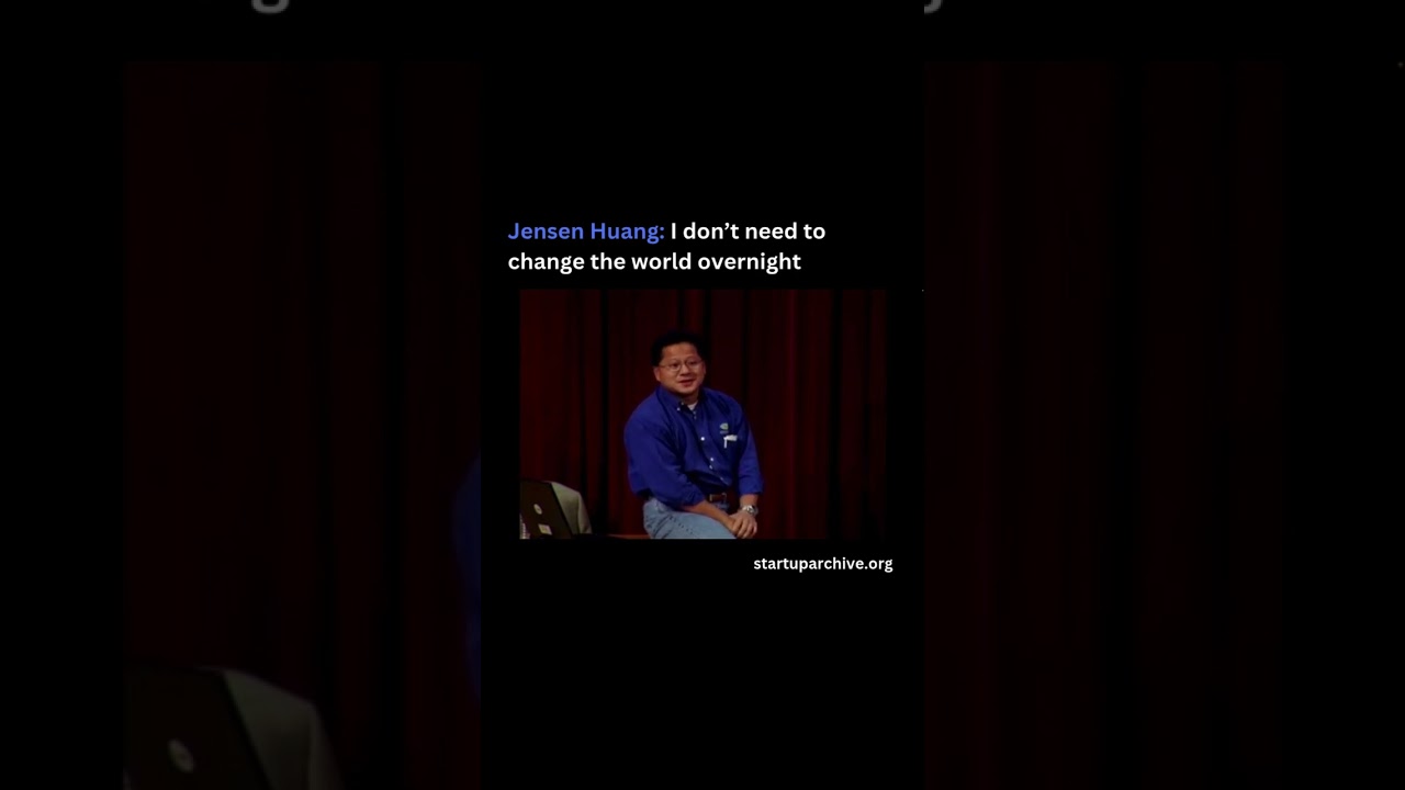 Jensen Huang: I don&rsquo;t need to change the world overnight