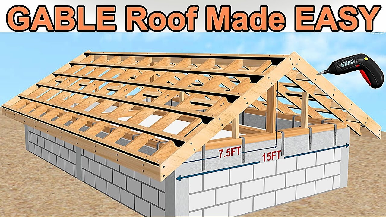 Easiest GABLE Roof Framing | Step-by-Step Guide (No MATHS!)