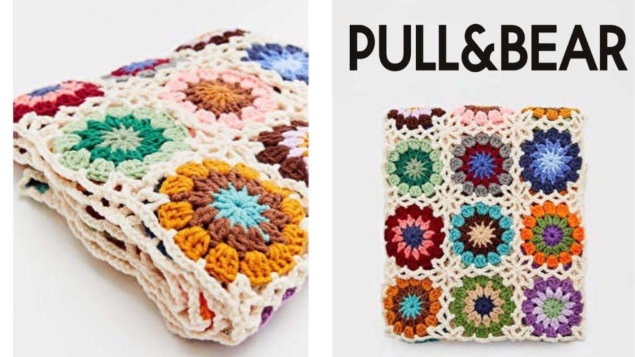 PULL&BEAR MOTİFLİ ÖRGÜ ŞAL YAPIMI