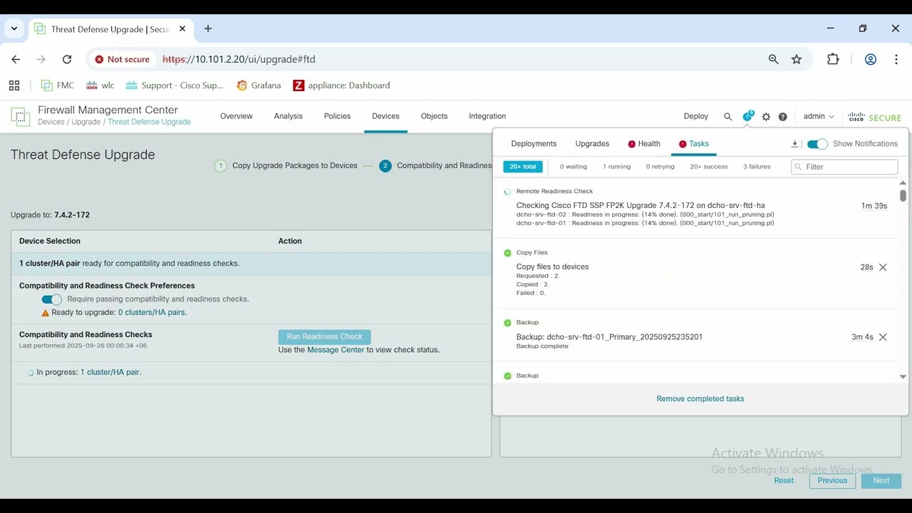 Как обновить Cisco FTD в режиме высокой доступности с помощью FMC | Пошаговое обновление ОС Cisco...