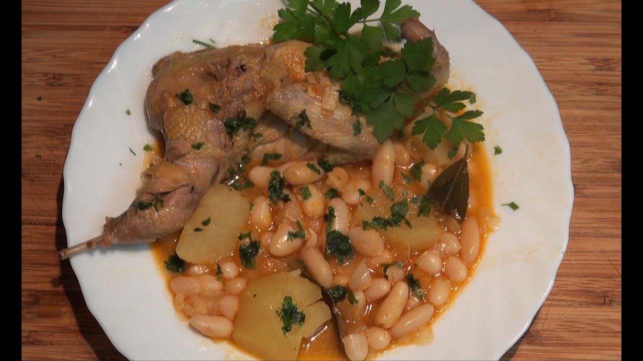 Perdiz con judias blancas Vídeo receta 96 Aquí cocinamos todos. Cooking recipe