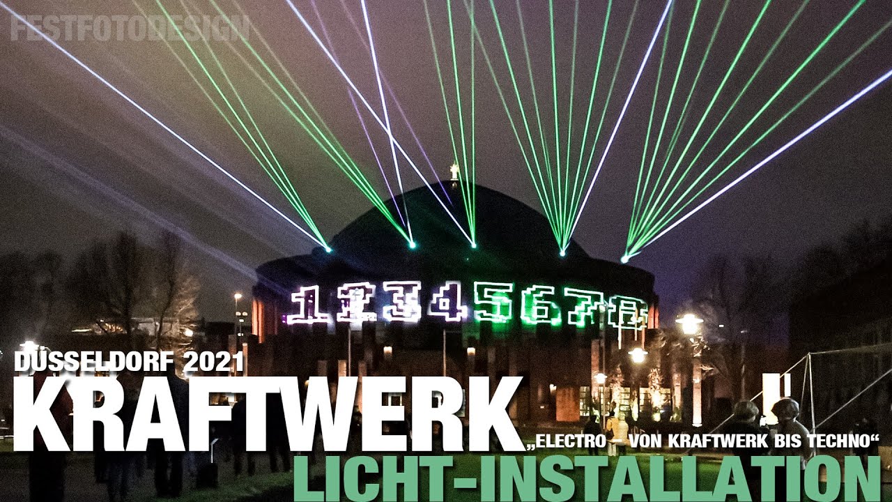 KRAFTWERK - Ausstellung „Electro – von Kraftwerk bis Techno“ - Lichtinstallation in Düsseldorf -
