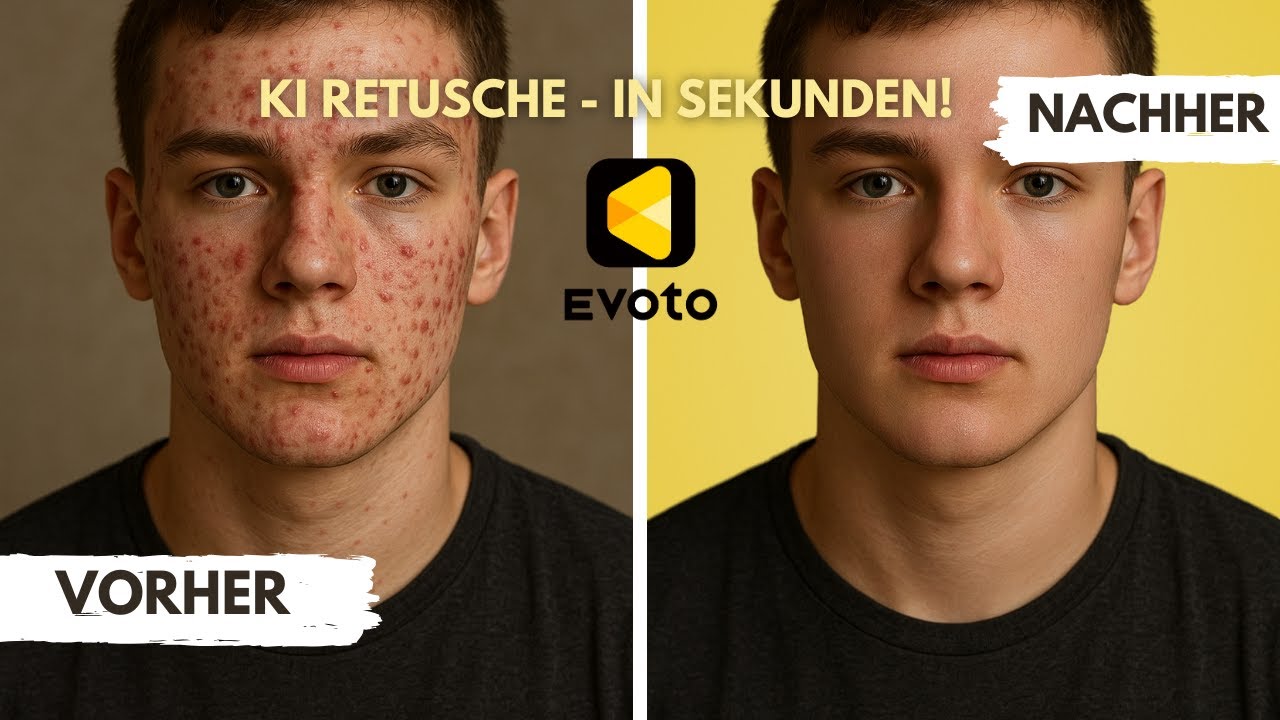 Evoto AI natürliche Hautretusche mit KI