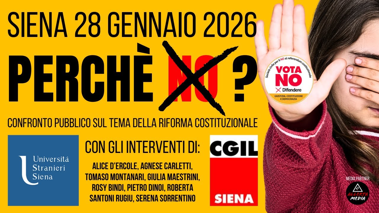 CGIL SIENA presenta TAVOLA ROTONDA • VOTA NO •