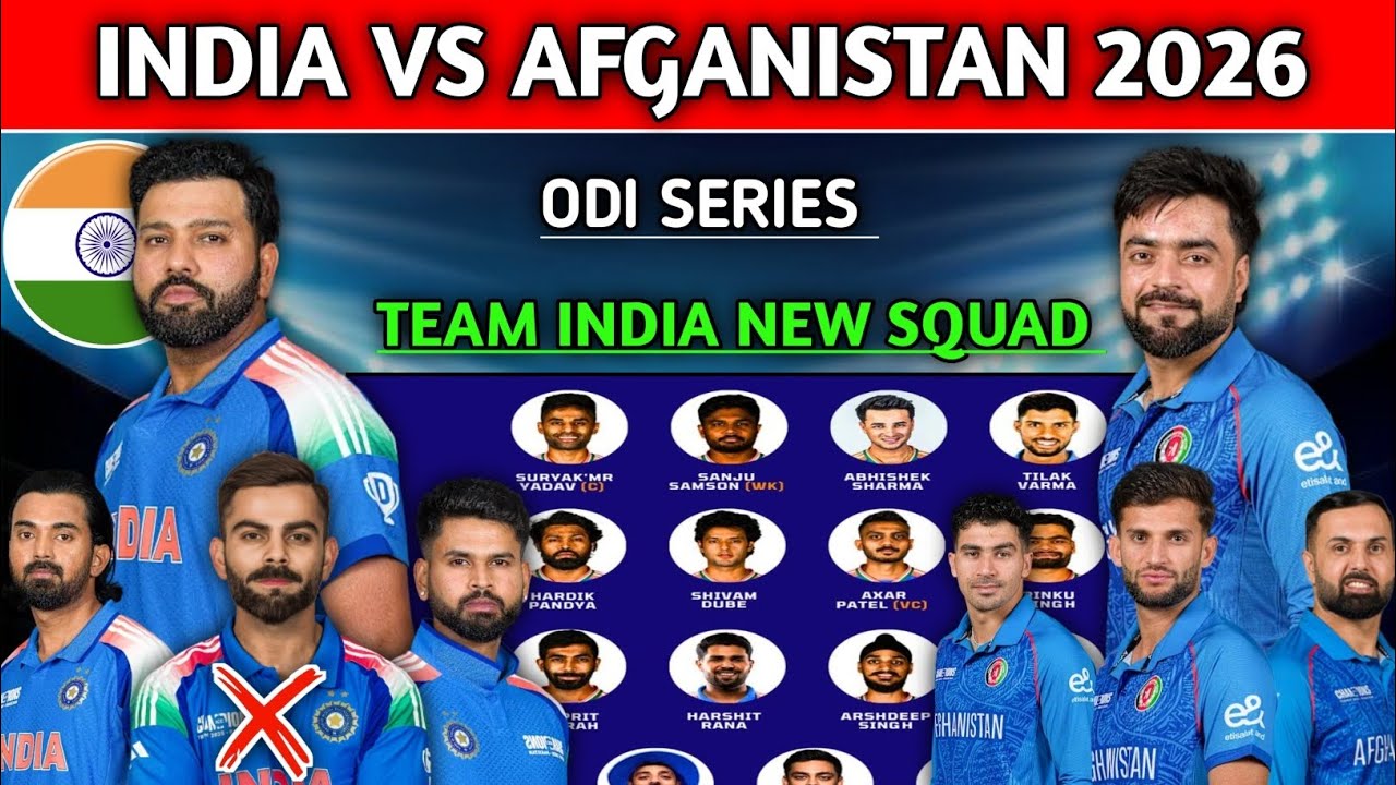 India vs Afganistan ODI Series 2026 Team India New Squad | Team India Squad | Ind vs Afg