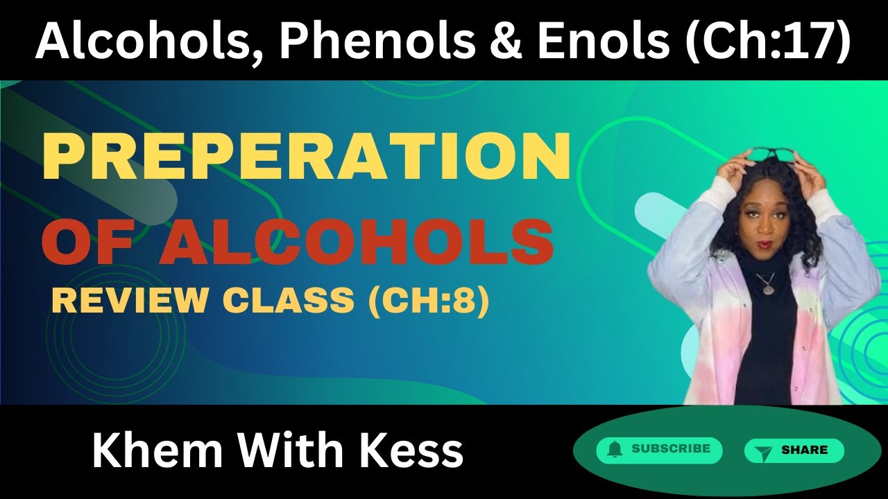 ch 17: Prep of Alcohols w/Alkenes!  (Review of Organic 1 reactions) #OrganicChemistry #KhemWIthKess