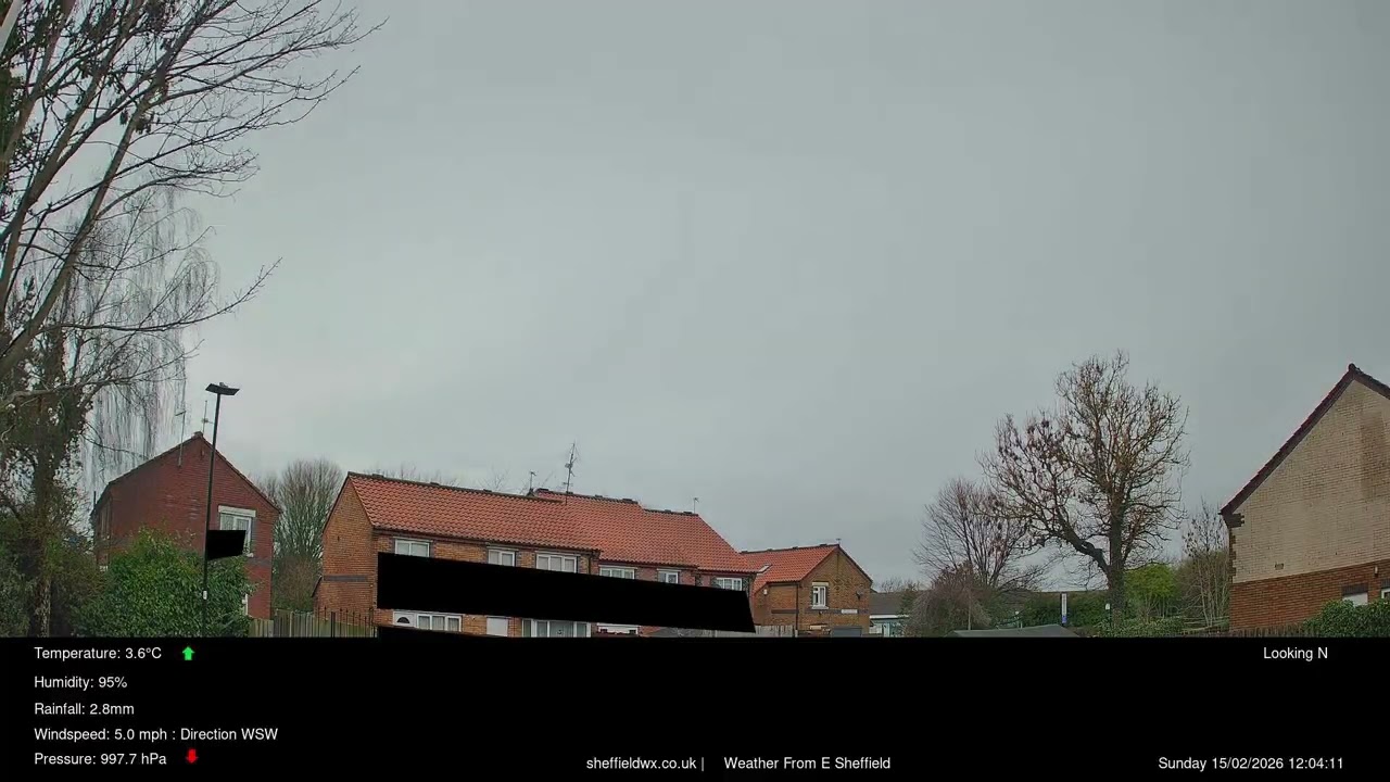 Time-Lapse 15 February 2026  - Sheffield UK