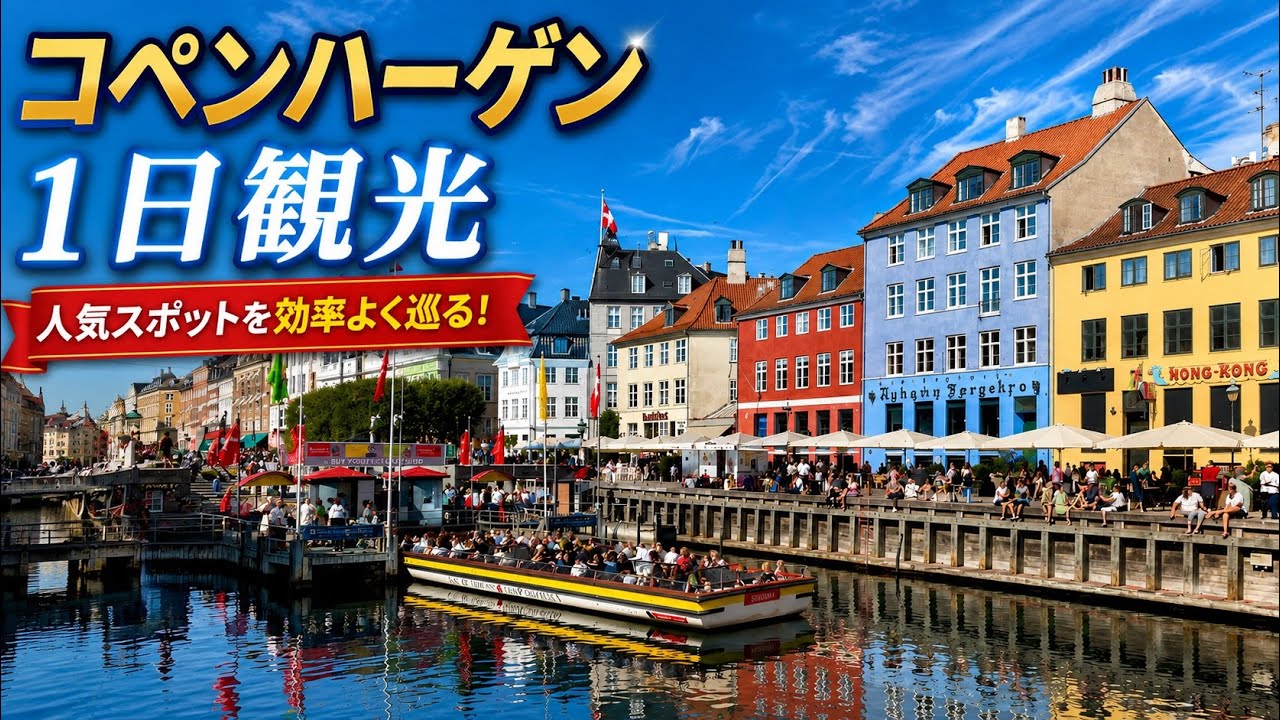 【コペンハーゲン】1日で観光名所を巡る一人旅｜コペンハーゲン・カードの使い方を丁寧に解説｜チボリ公園・ニューハウン・人魚姫・衛兵交代式