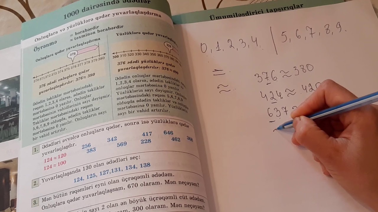 Onluqlara ve yüzlüklere qeder yuvarlaqlaşdirma