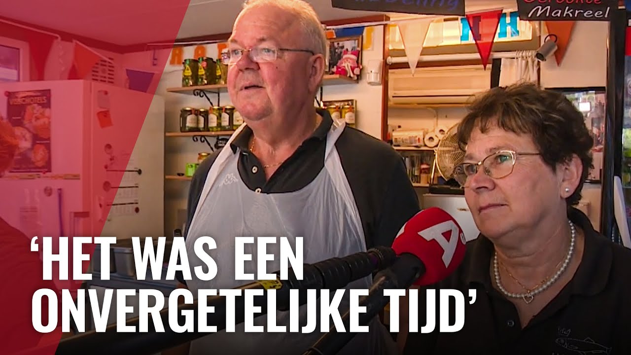 Laatste dag in de viskraam voor Jan en Eva