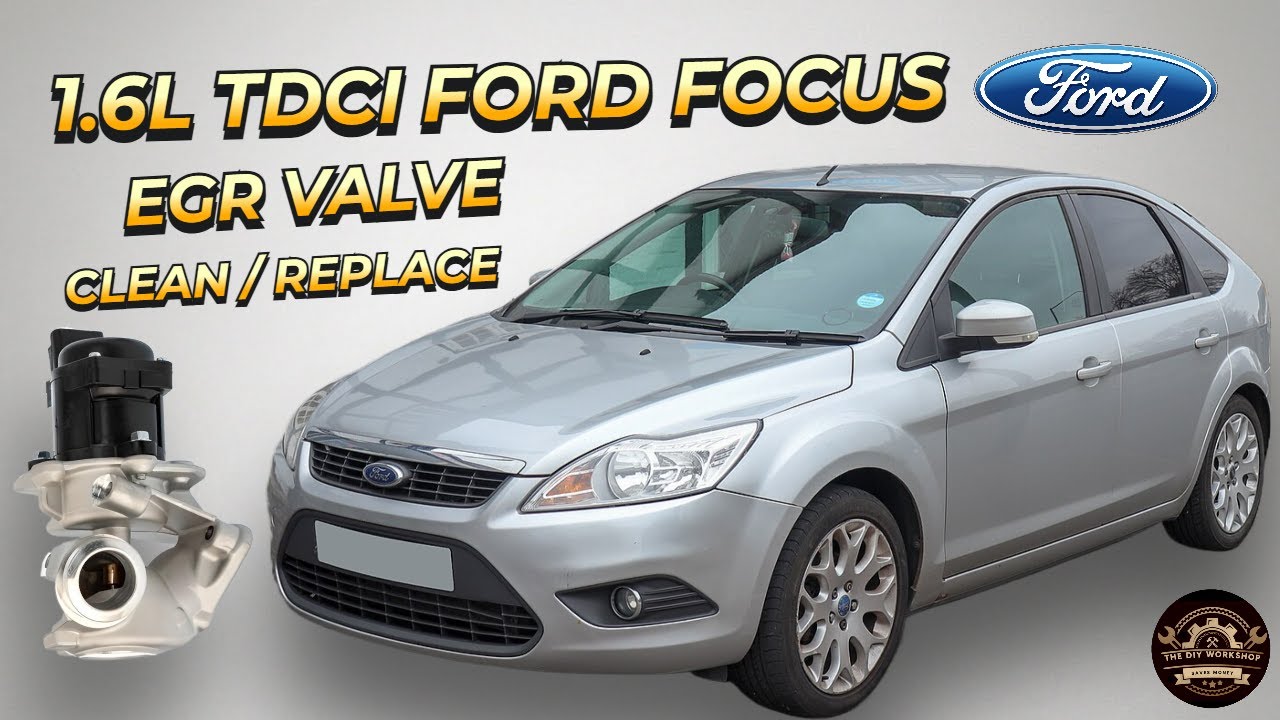 Замена и очистка клапана рециркуляции отработавших газов P0490 P042F Ford Focus MK2 1.6l TDCI