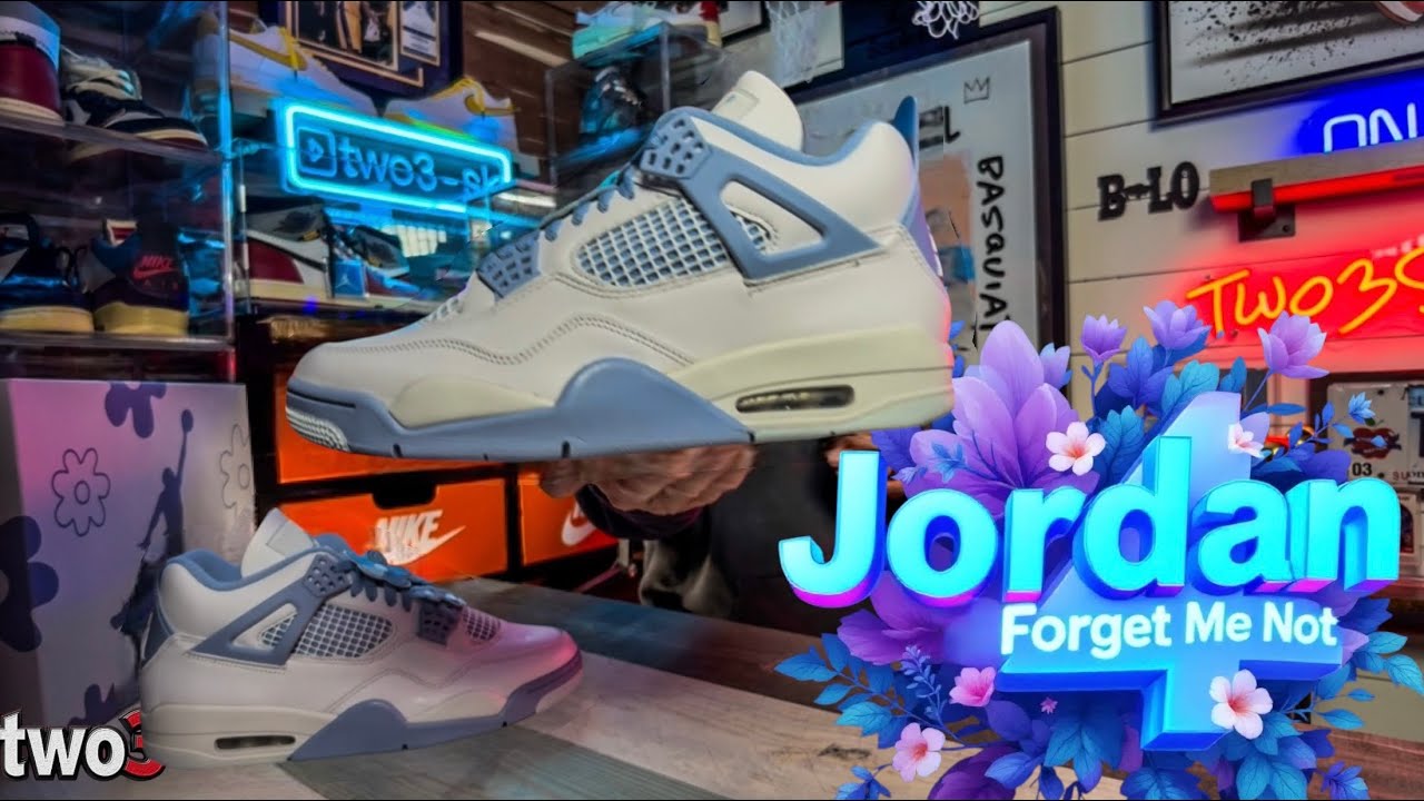 Air Jordan 4 Retro ‘Forget Me Not’ unboxing & REMOVAL of FLOWERS #jordan#sneakers#nike @Two3-SK