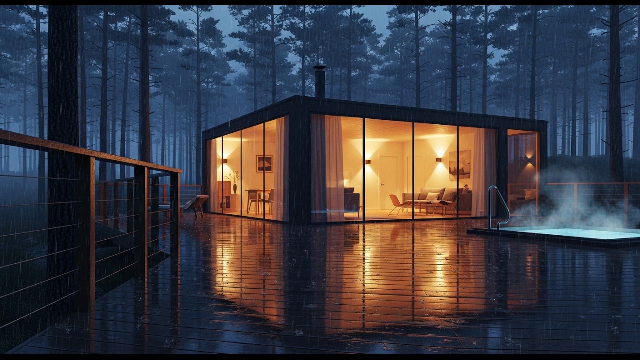 Cozy Rainy Forest Cabin 🌲🌧️ Relaxing Night Ambience for Deep Sleep & Stress Relief