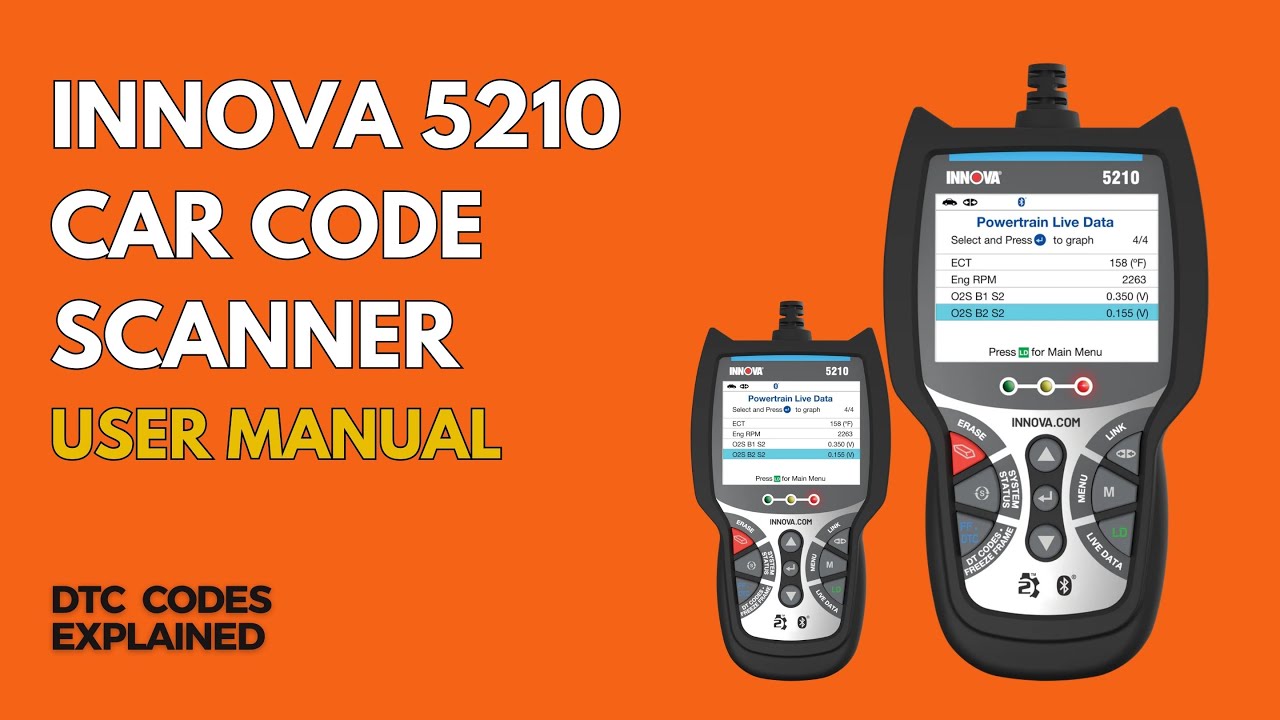 How to use: Innova 5210 OBD2 Car code Scanner User Manual | DTC codes