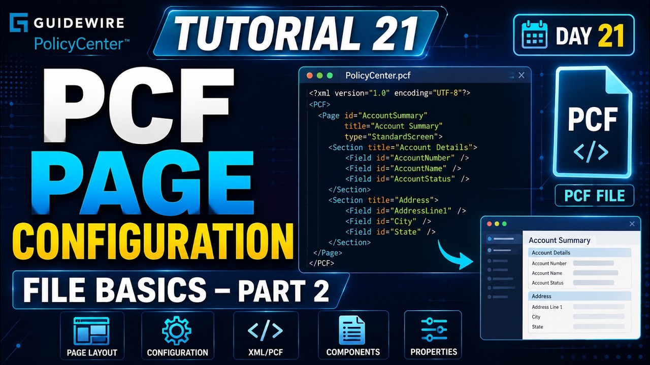 Day 21: PCF Page Configuration File Basics &ndash; Part 2 | Guidewire PolicyCenter Tutorial