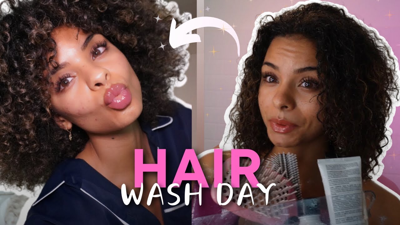 ITS WASH DAYYY!! Curly hair routine!