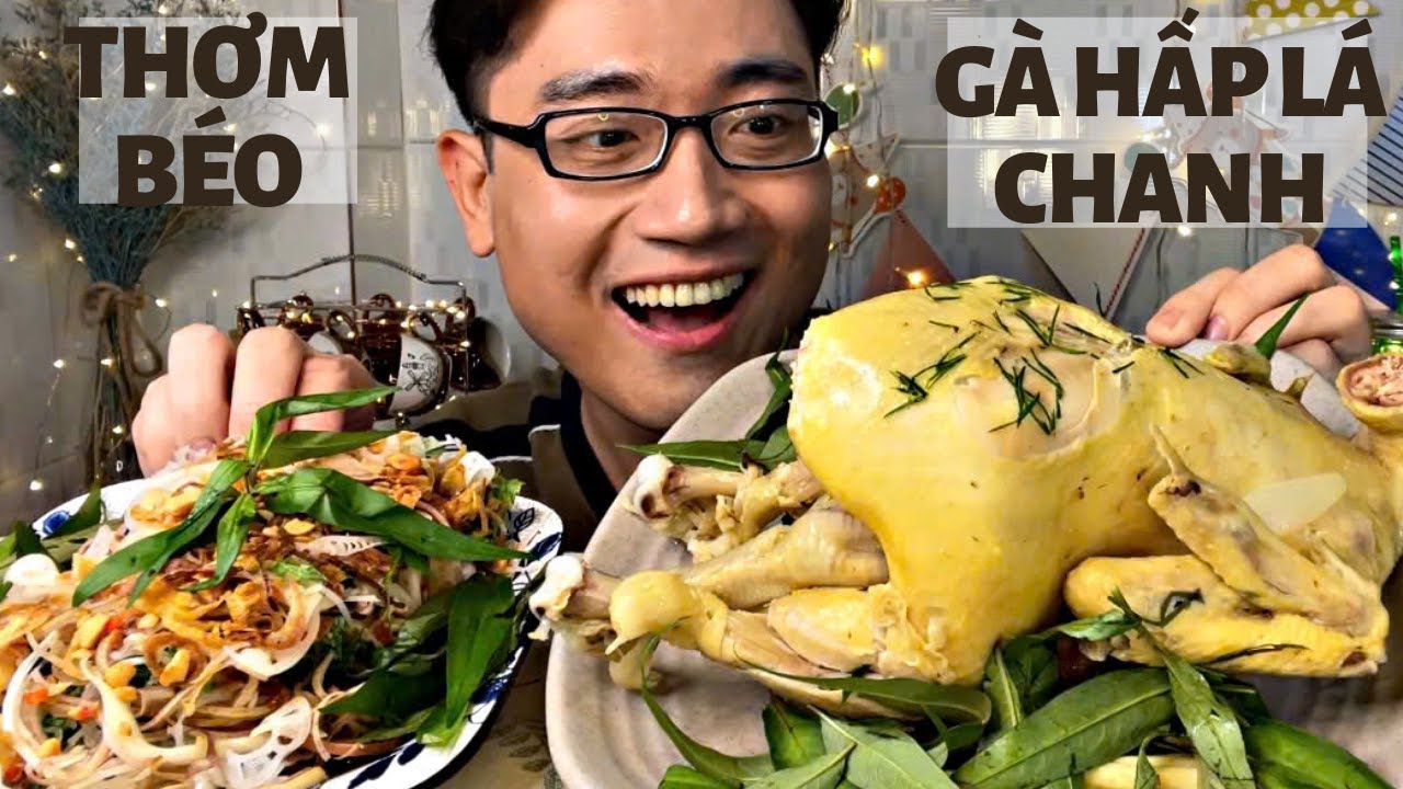 Quất Gọn Nguyên Con Gà Hấp Lá Chanh Siêu Thơm Ngon Da Vàng Ươm Béo Ngậy Kèm Gỏi Chấm Sốt Muối Ớt Cay
