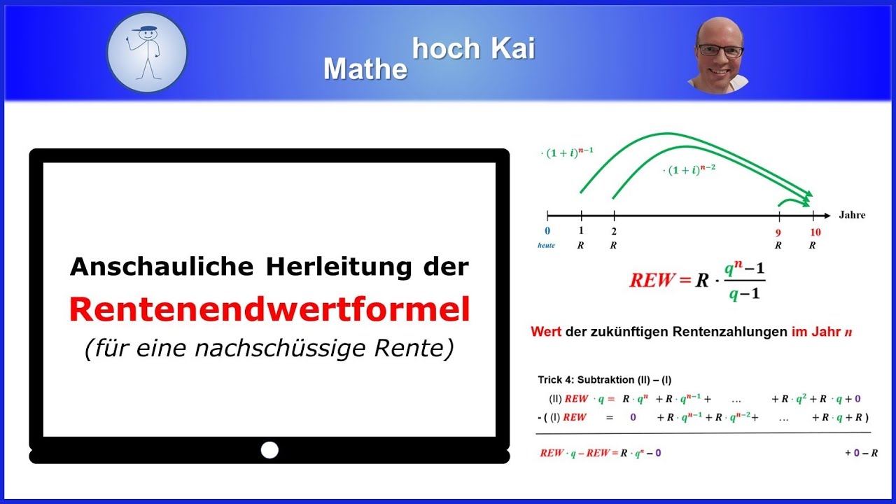 Anschauliche Herleitung der Rentenendwertformel