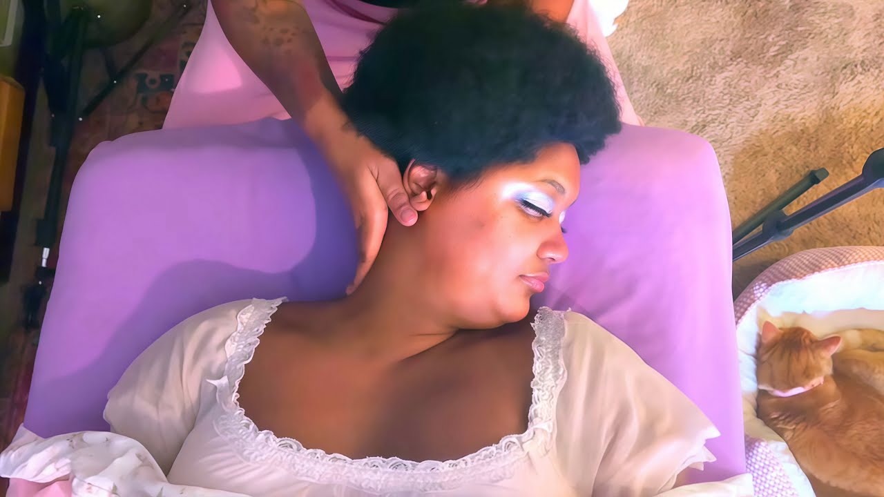 ASMR Simple Neck Massage W/ Techniques (Neck 🔹Décolleté 🔹Scalp 🔹Jaw Massage)😴 🥱