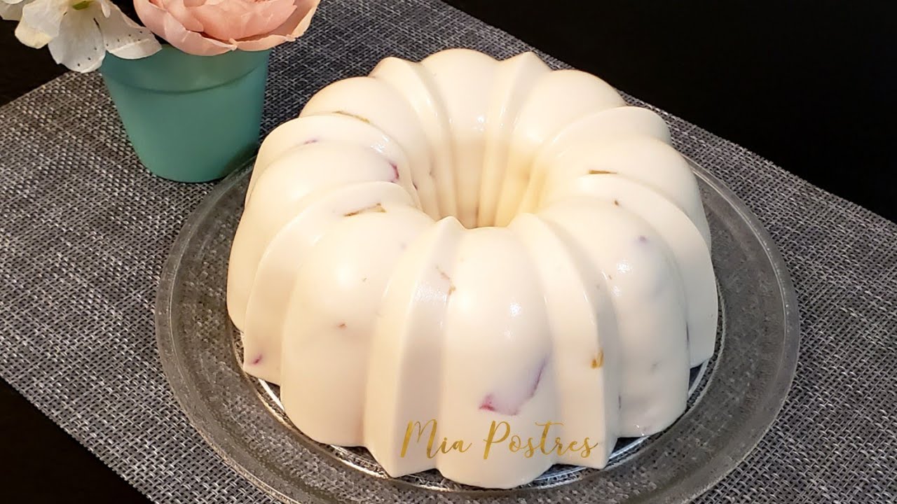 ¡GELATINA DE YOGURT CON FRUTA! 🍍🍓🍑  Facil y deliciosa!! Mia postres.