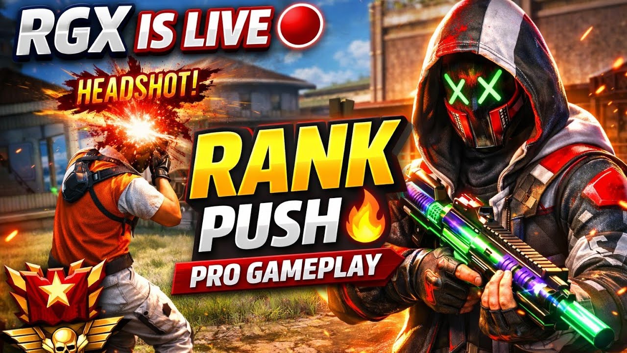 🔴Live rank push in free fire with 📱phone |  💀pro player headshot | RGX FF Edit | 🔥 Grandmaster