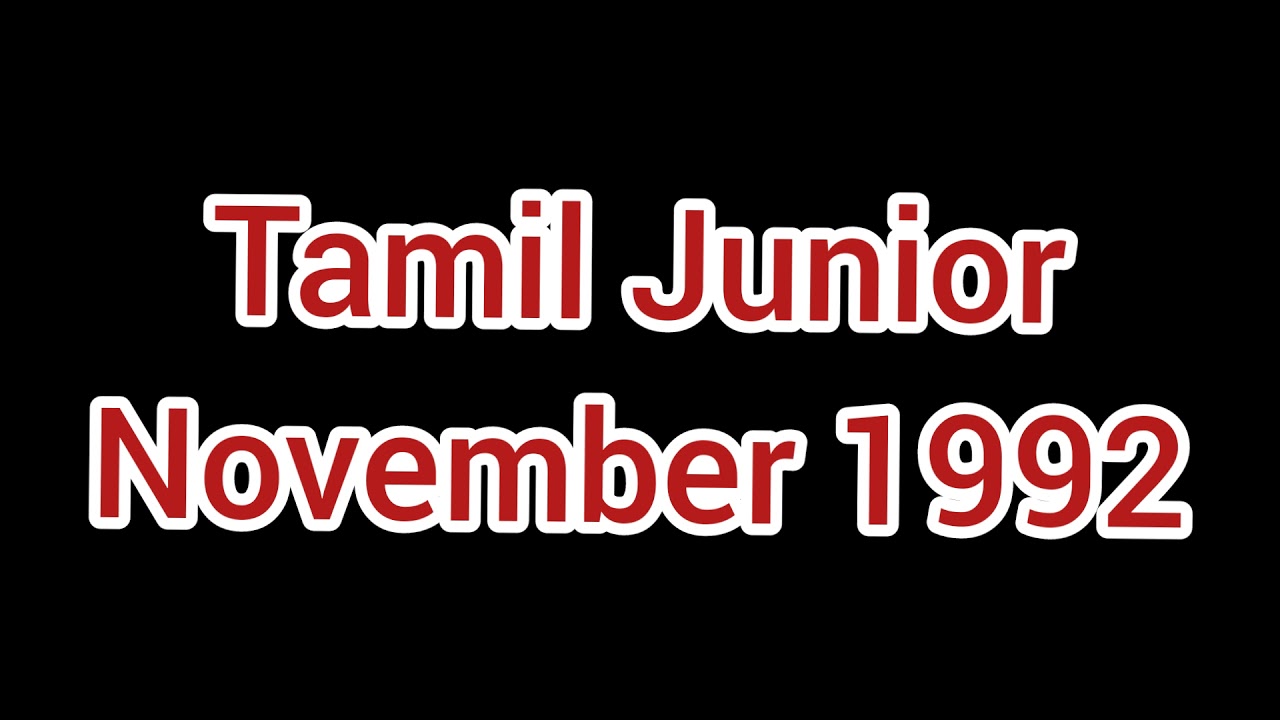 Shorthand Tamil Junior -- November 1992 -- 70 wpm