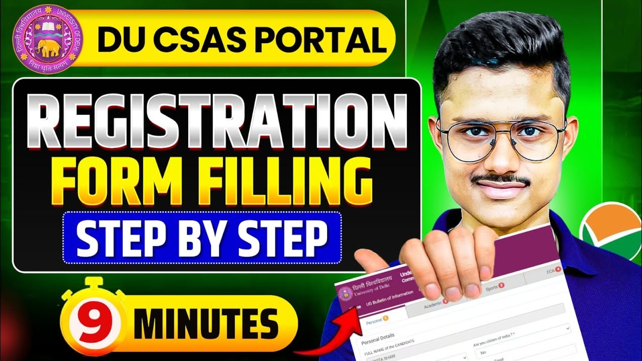🚨 DU CSAS Portal 2026 Live Form Filling Guide | Step-by-Step Phase 1 Registration