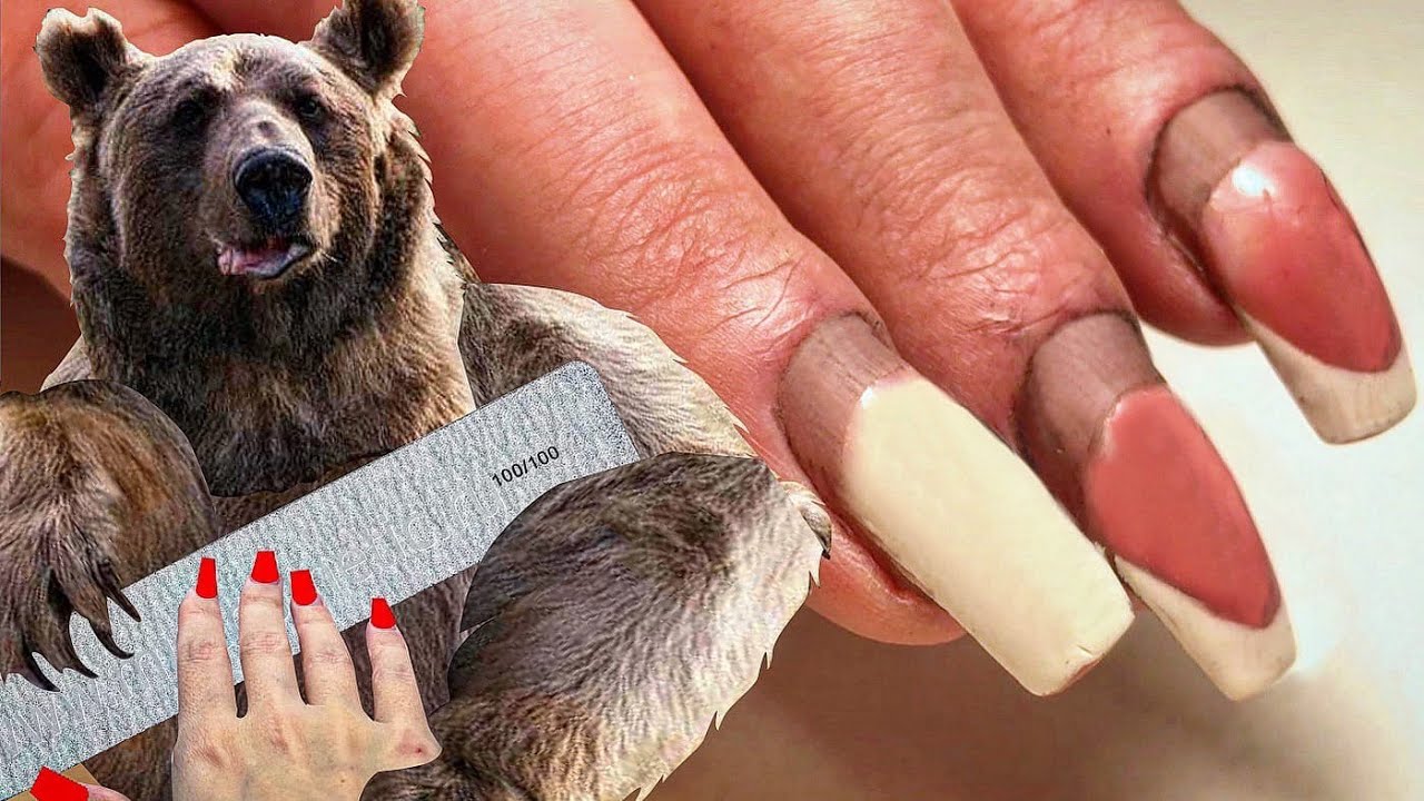 RUSSIANS DO LONG GEL NAILS FOR CHRISTMAS -OUTSTANDING TECHNIQUE OF WILD SUPER PRO NAIL TECH TUTORIAL