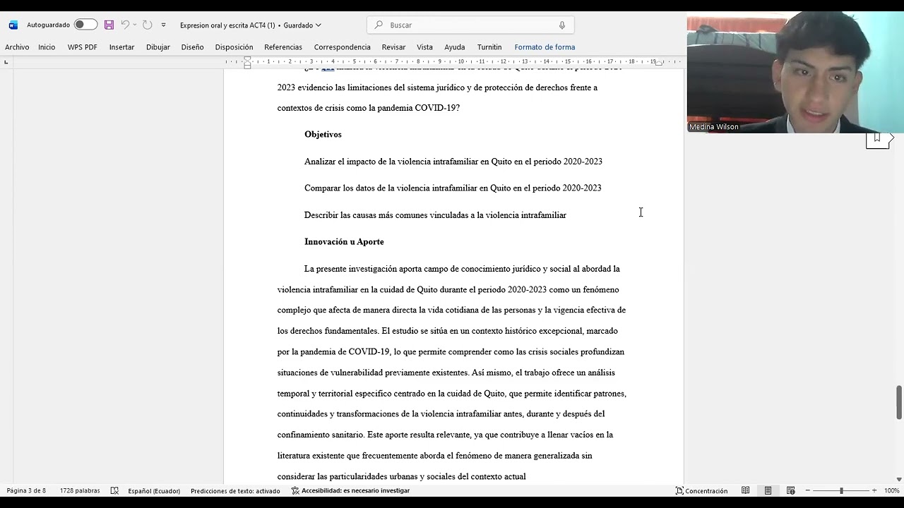 Video Ensayo Expresión Oral y Escrita 