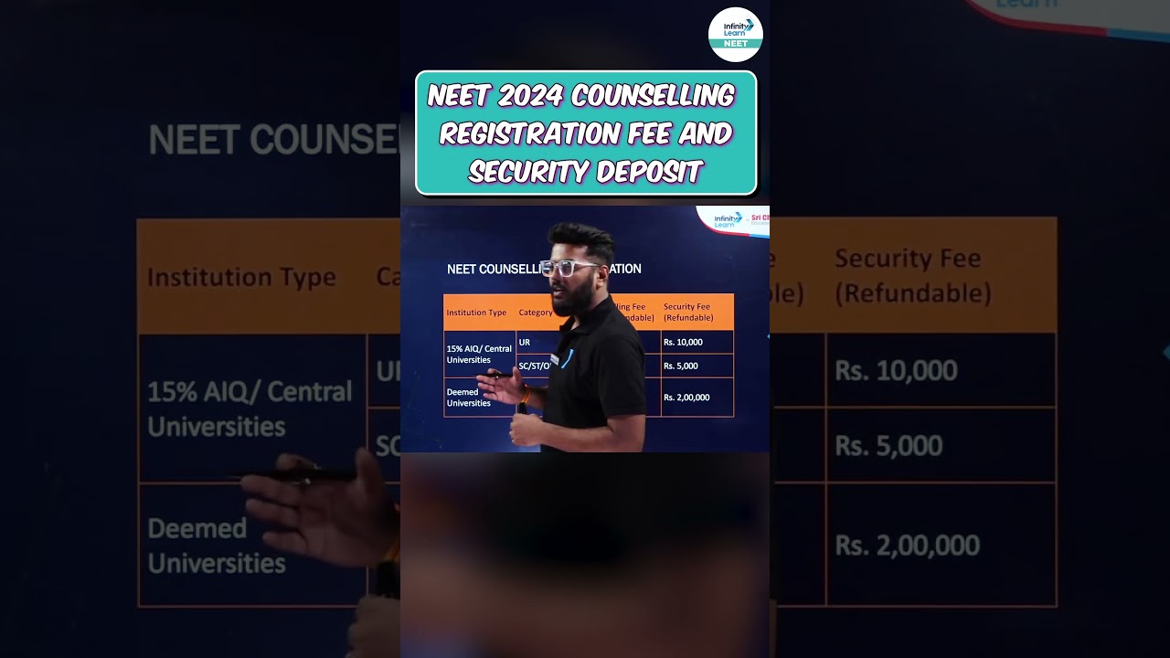 NEET Counselling 2024 Registration Fee & Security Deposit #neetcounselling2024 #NEETCounsellingDate