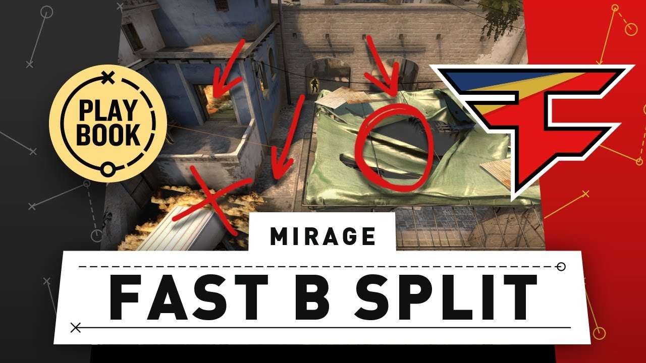 Mirage Fast B Split - FaZe vs Liquid - Strat Breakdown