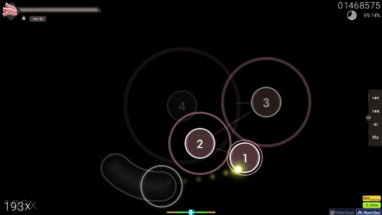 osu! 6 digit harnesses the power of colors (and chokes another FC...)