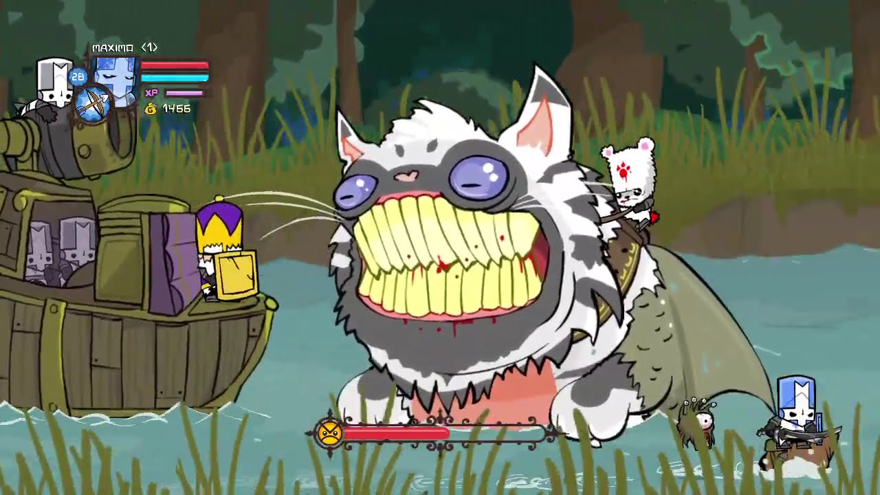 Castle Crashers derrotando a todos los jefes parte 1