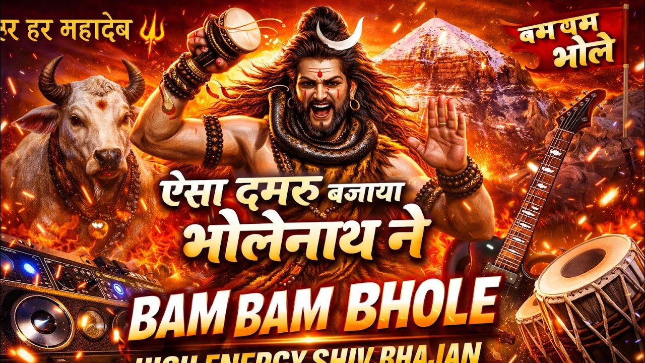 ऐसा डमरू बजाया भोलेनाथ ने 🔥 | High Energy Shiv Bhajan 2026 | Bam Bam Bhole DJ Song