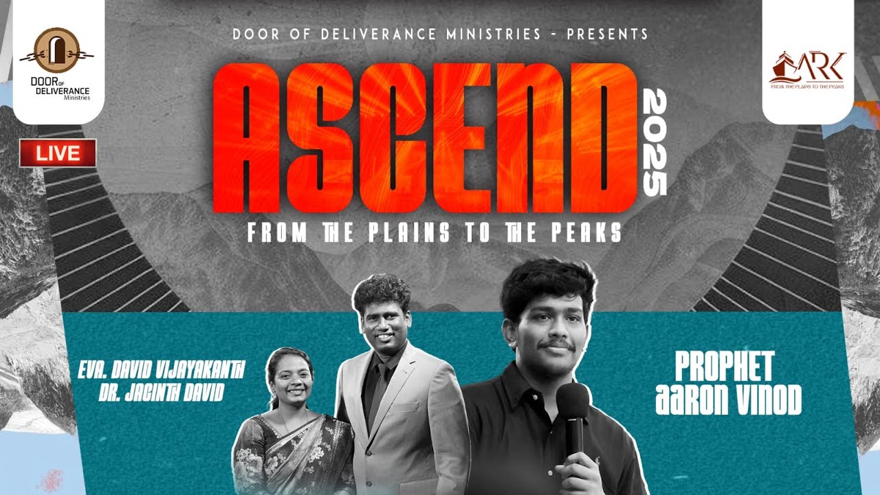 🔴 ARK OF THE APOSTLES 2025 | ASCEND 2025 YOUTH MEETING | PROPHET AARON VINOD