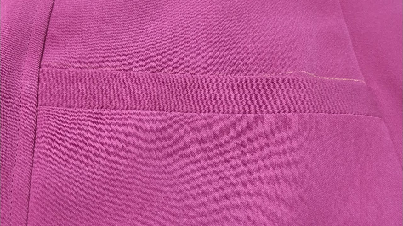 Menjahit saku baju dinas wanita/dinas bayangkari