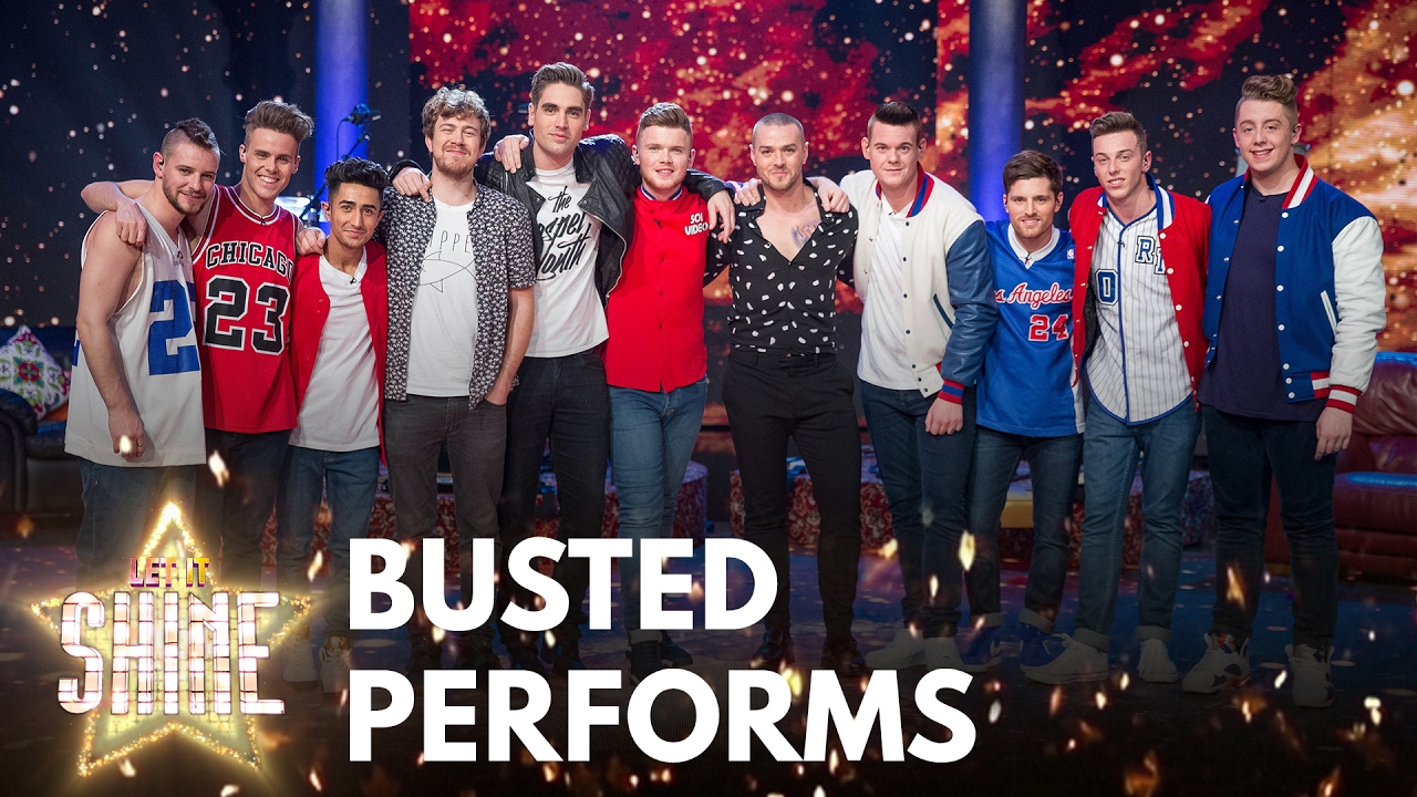 Eight of the boys perform with Busted - Let It Shine - BBC