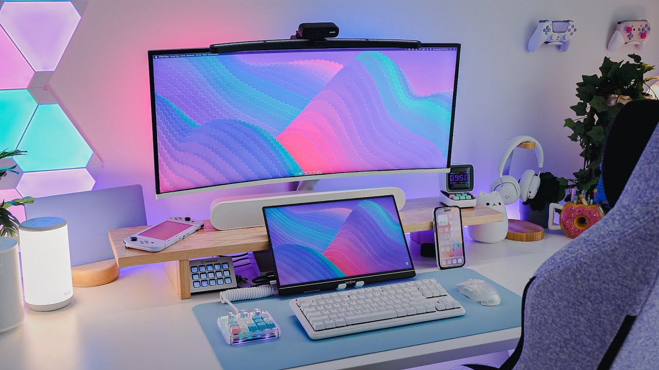 Dual Monitor Setup with a Mini Portable Monitor + Ultrawide 🖥️ unboxing & demo