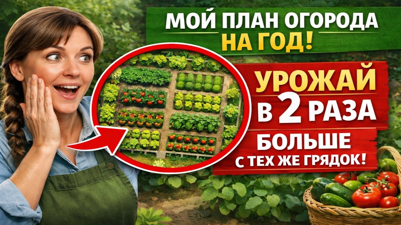 Мой ПЛАН ОГОРОДА на Год: Как Получить Урожай в 2 Раза Больше с Тех же Грядок (Полная Схема)