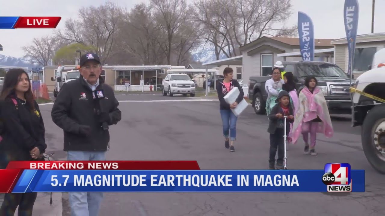 Magna home damages from earthquake