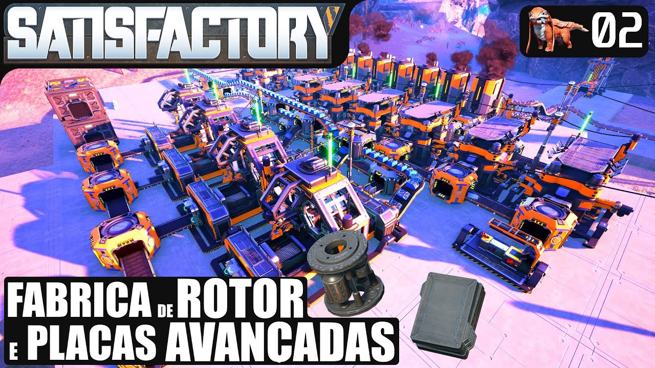 Satisfactory — 02 — Fabrica de Rotor e Placa reforçada