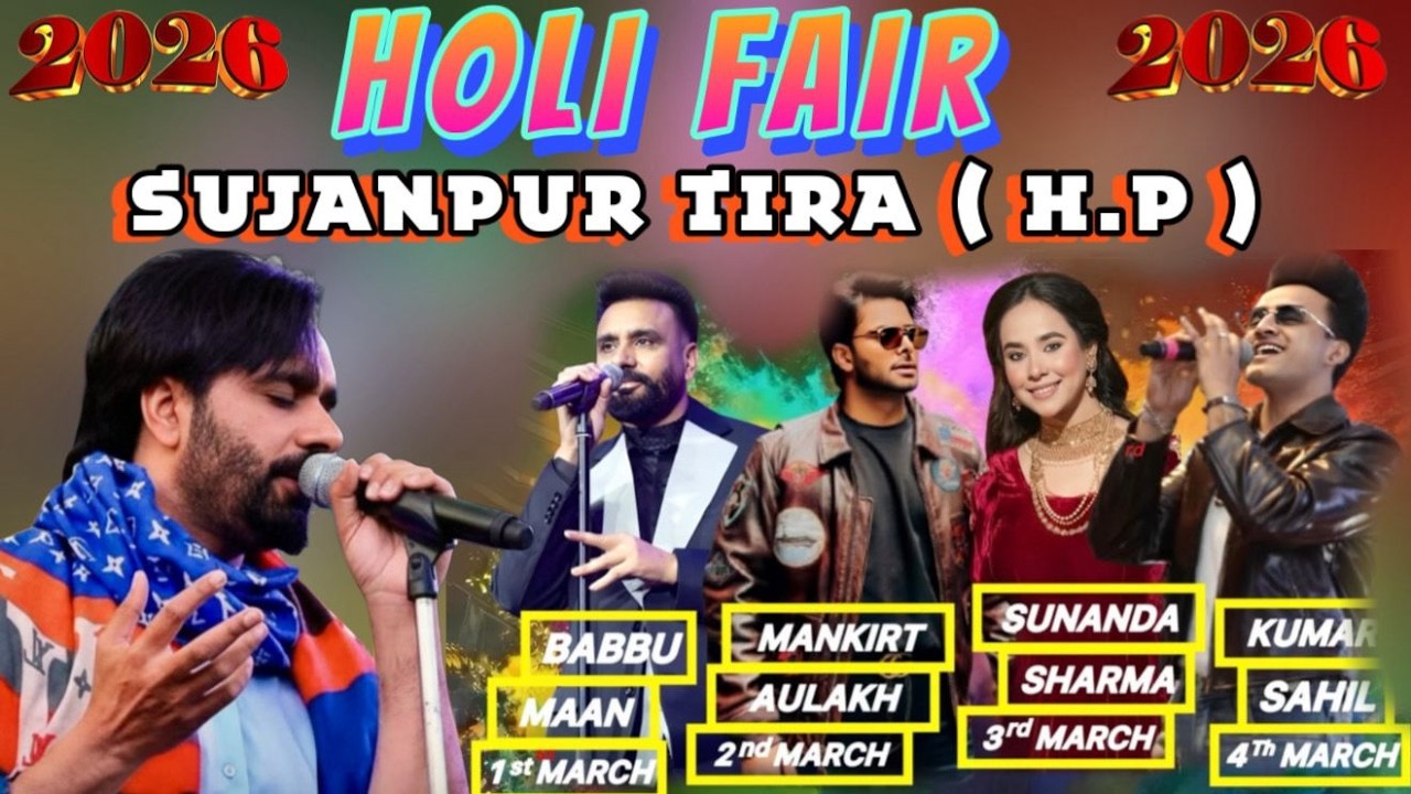 BABBU MAAN LIVE SUJANPUR TIRA H.P || BABBU MAAN LIVE | HOLI FAIR SUJANPUR TIRA || PUNJAB LIVE SHOW |
