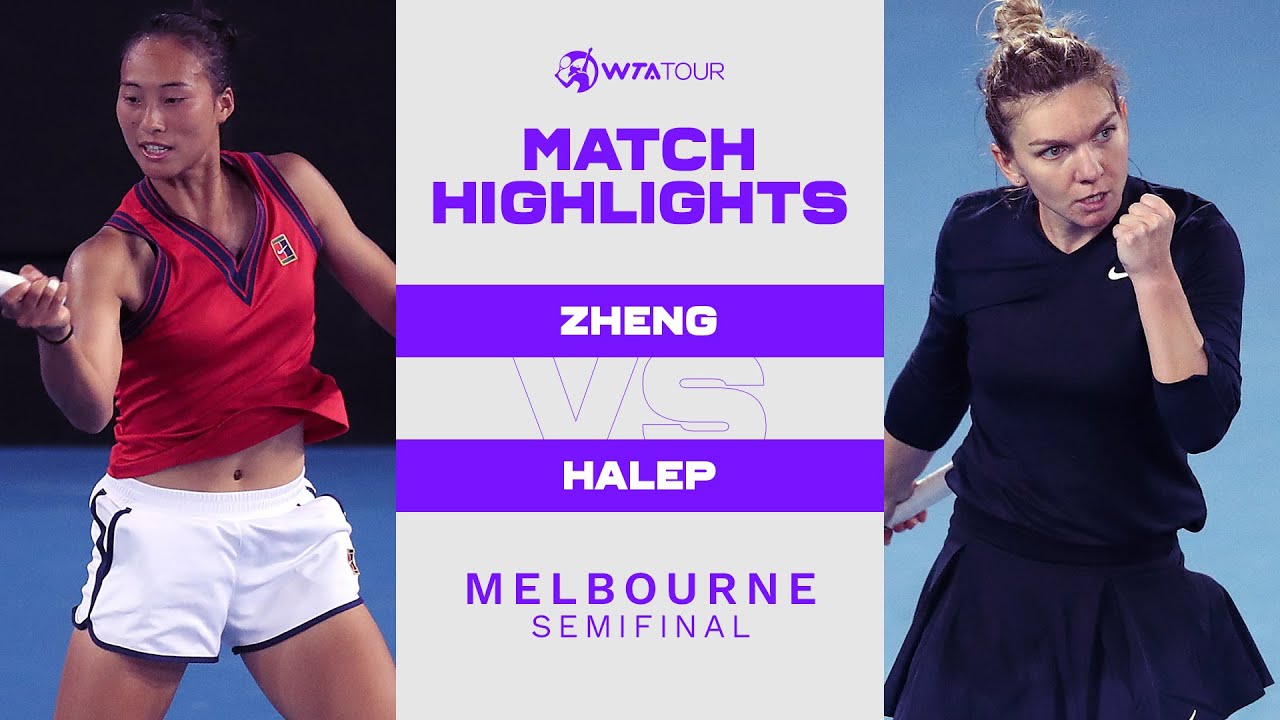 Qinwen Zheng vs. Simona Halep | 2022 Melbourne Semifinal | WTA Match Highlights