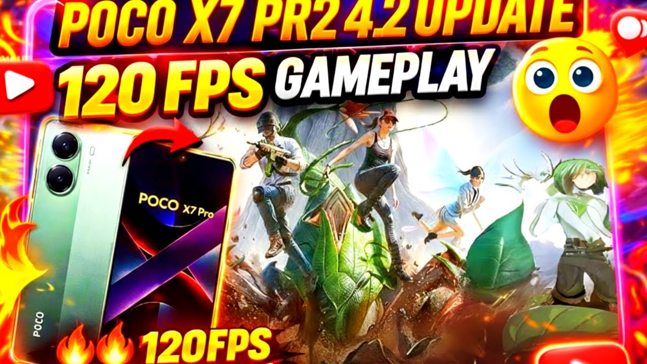 4.2 update test | poco x7 pro smooth + 120 fps performance test in pubg mobile 🔥😍