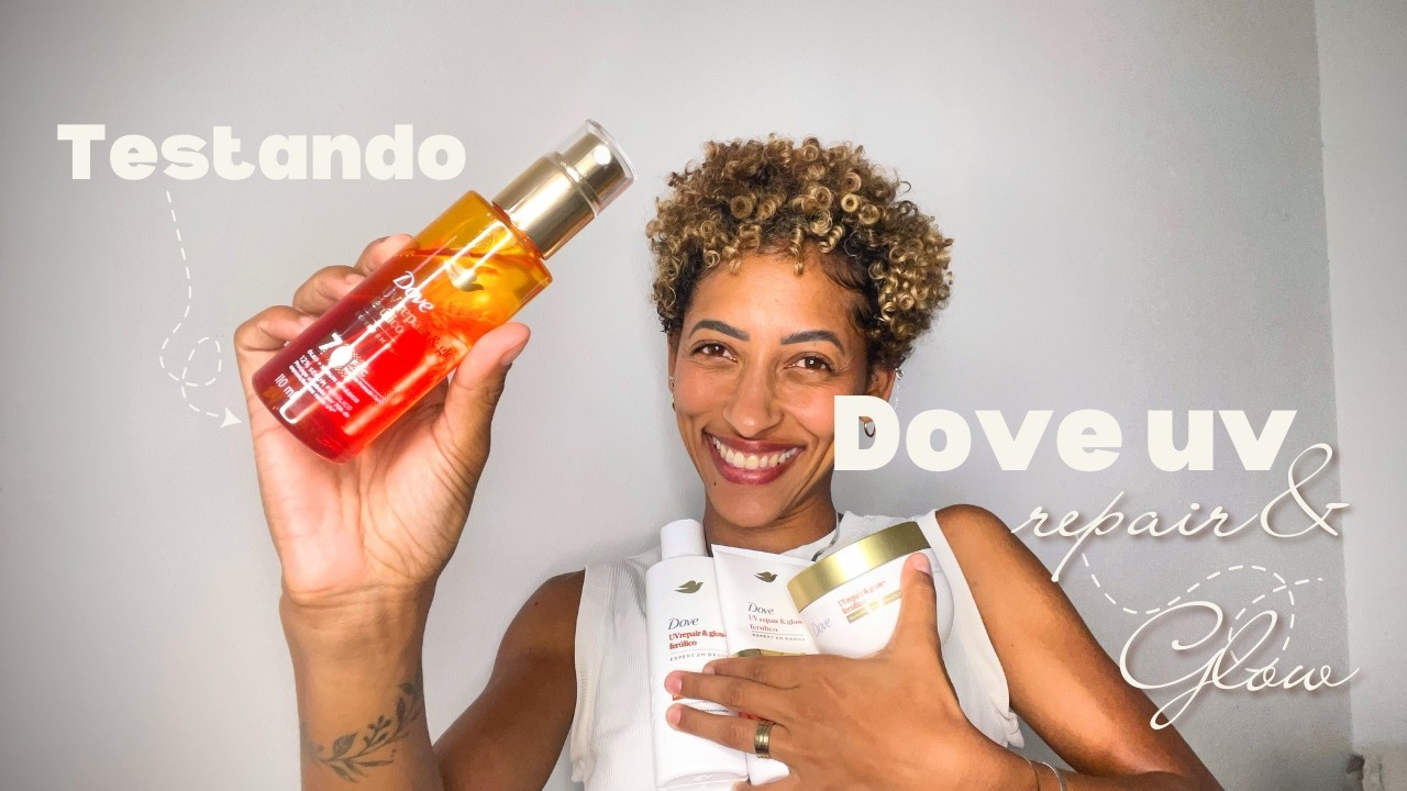 RESULTADO DO MEU CABELO DEPOIS DE UM MÊS DE TRANÇA, PRAIA E SOL-DOVE UV REPAIR E GLOW-